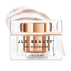JLO BEAUTY That Blockbuster Hydrating Cream jar texture for daily moisturization.