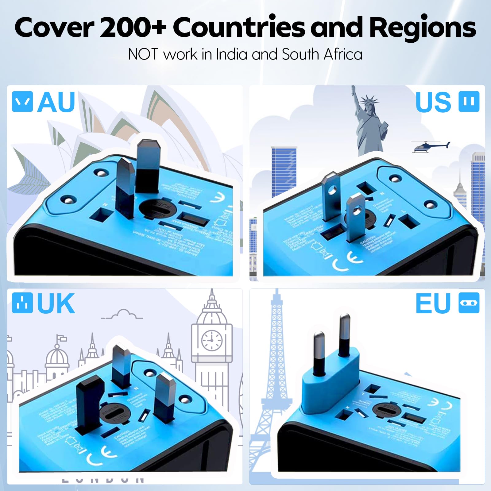 JMFONE compact slider design makes plug selection easy.