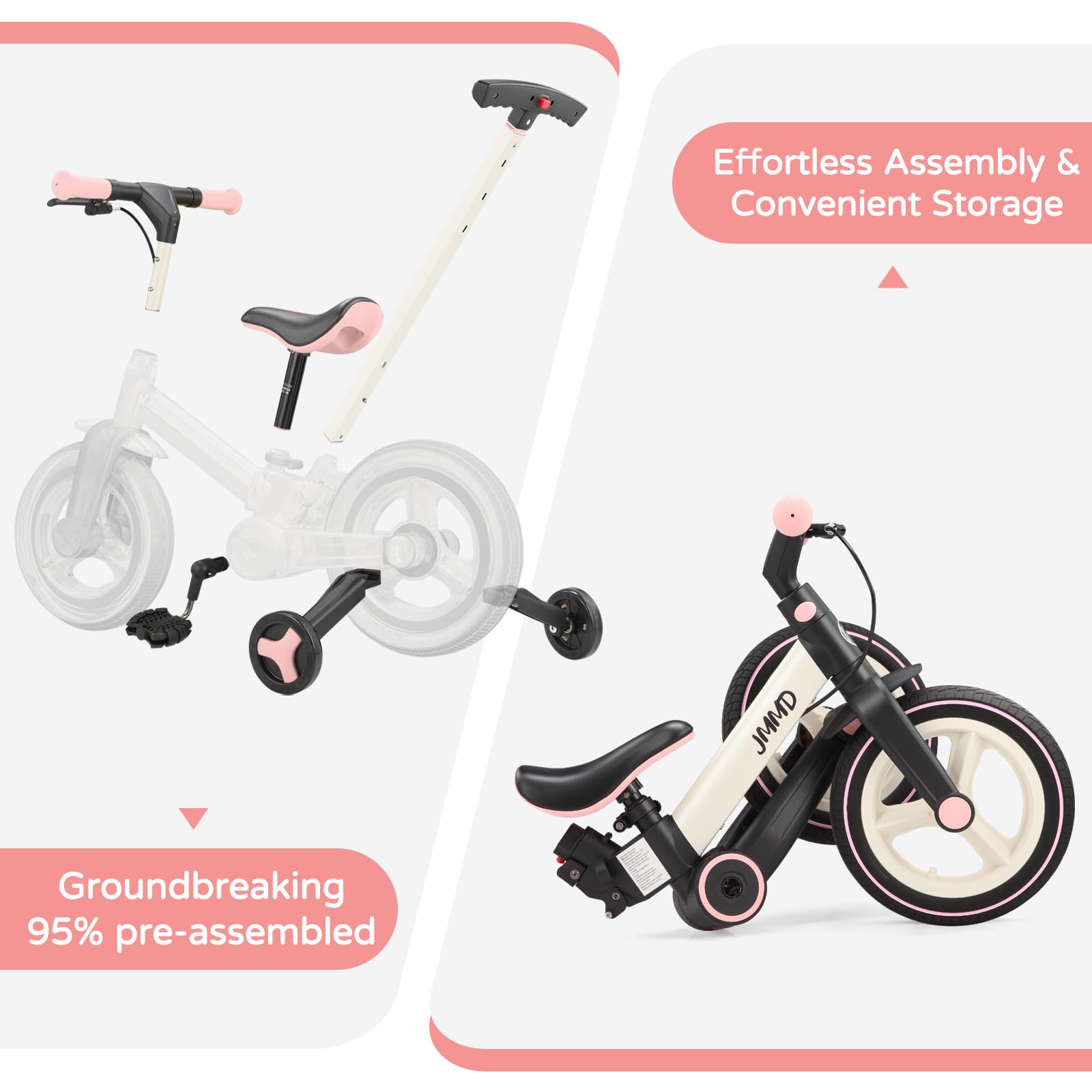 JMMD 6-in-1 bike quick assembly and simple setup