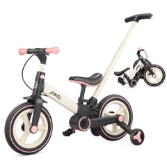 JMMD 6-in-1 bike with push handle for safe parent guided rides