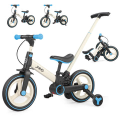 JMMD 6-in-1 toddler bike with push handle for safe, controlled parent-guided rides.