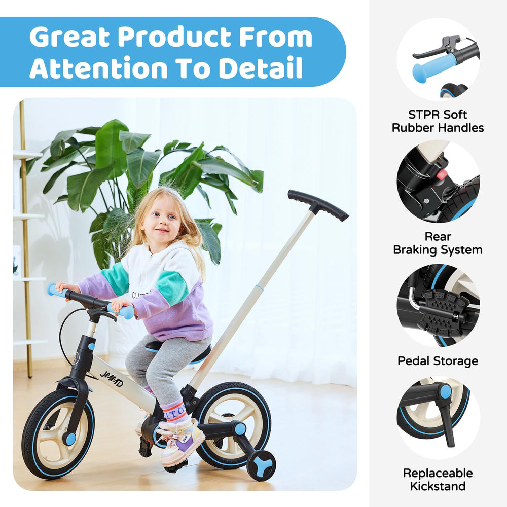 JMMD training wheels support early balance and gradual independence.