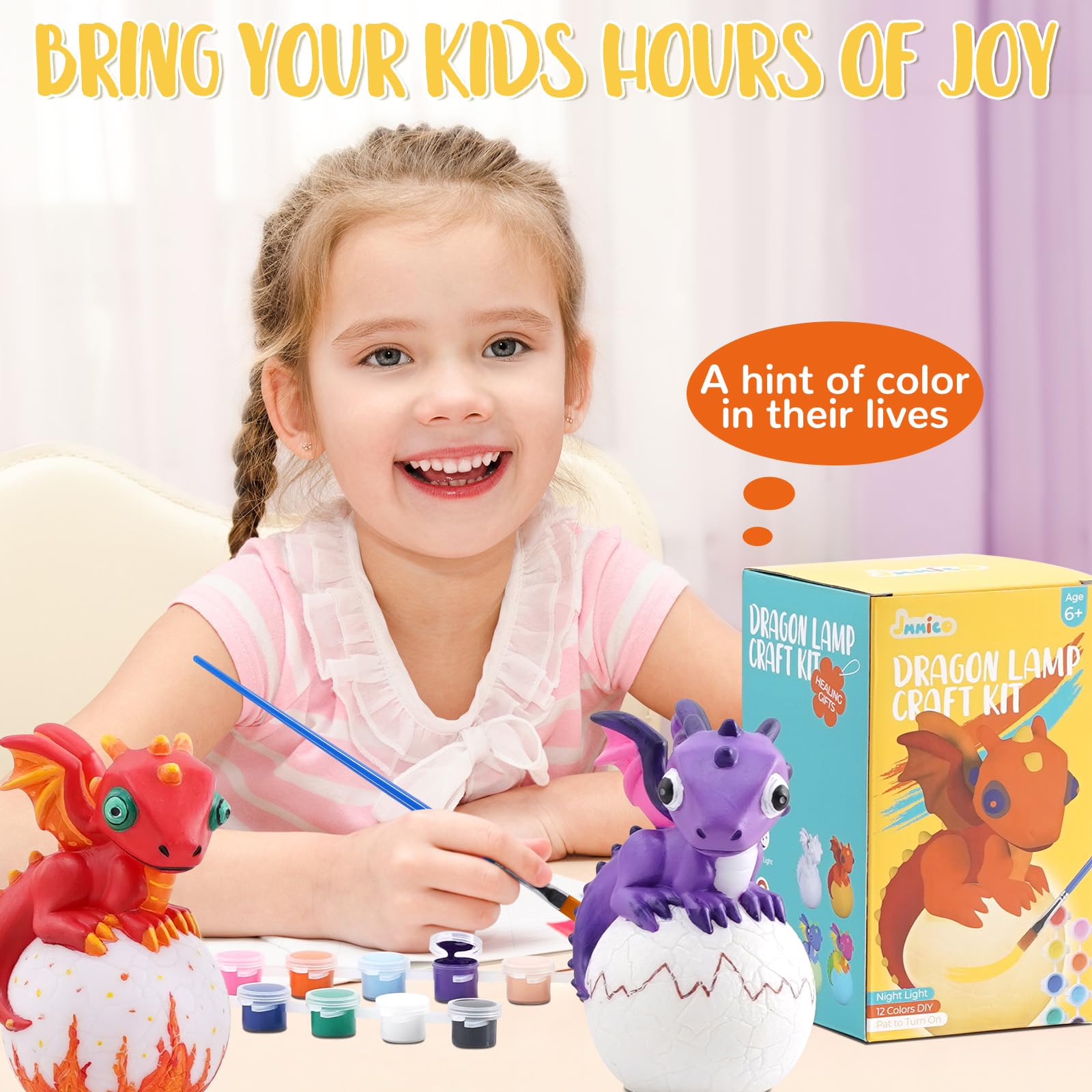 JMMICO Nightlight glow supports bedtime routines with a personalized dragon keepsake.