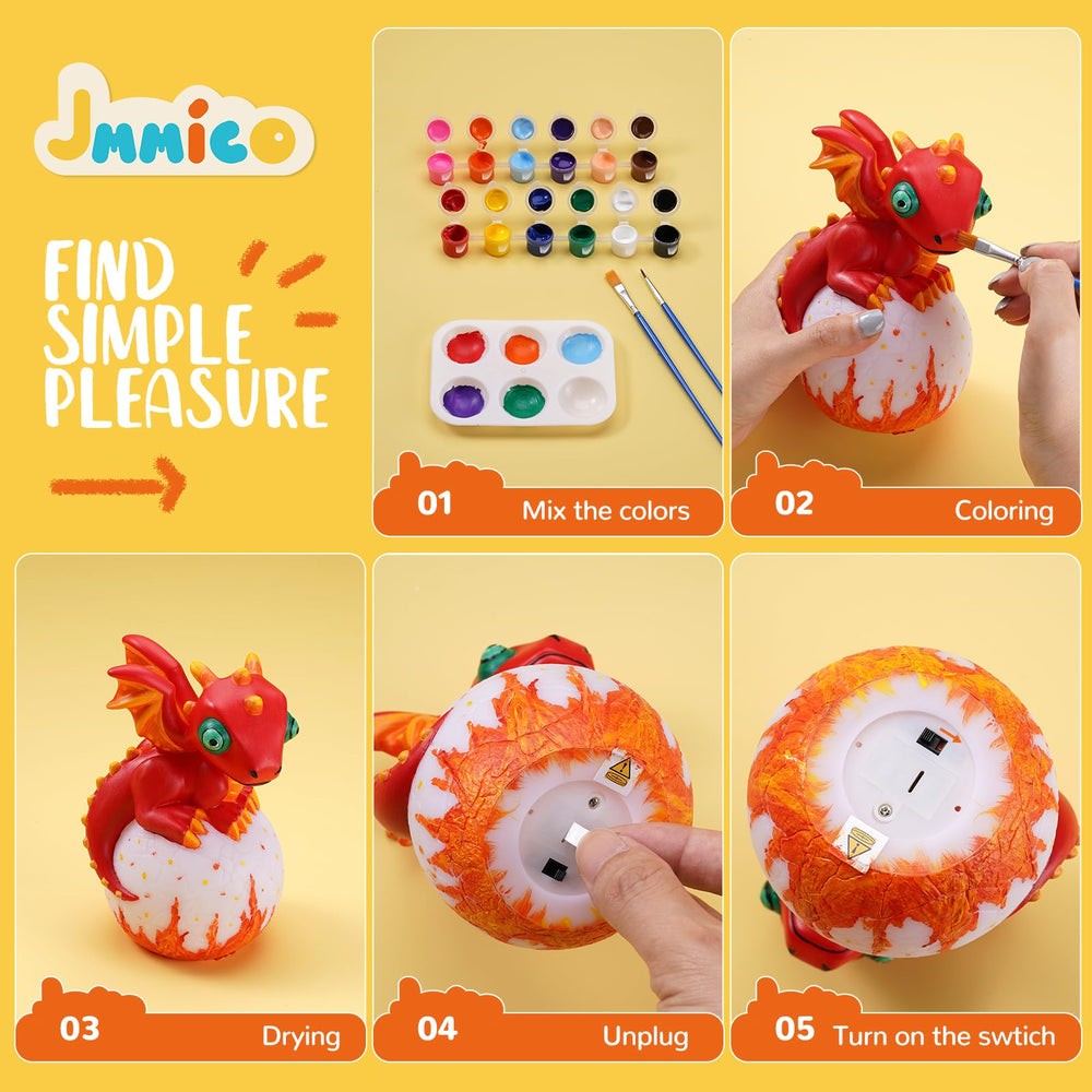 JMMICO Dragon lamp uses safe materials for worry-free creative play.