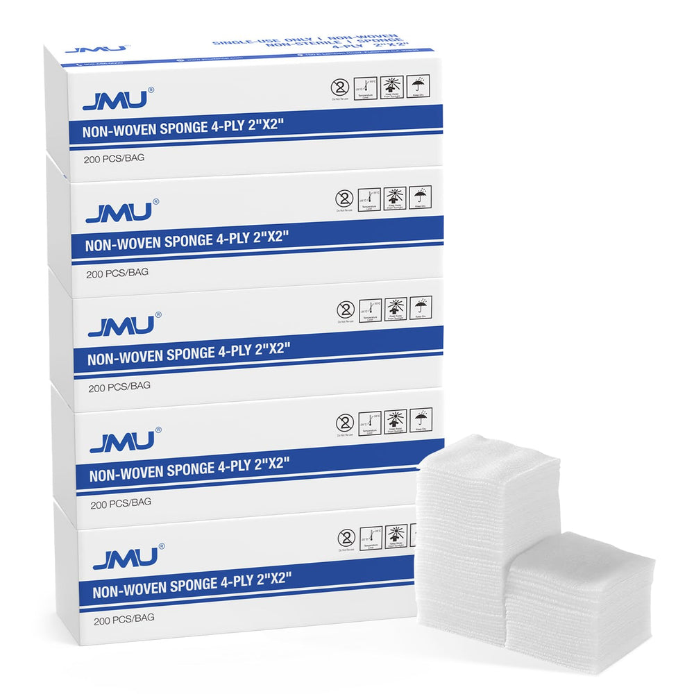 JMU 1000 gauze pads 2x2 with high absorption for quick coverage