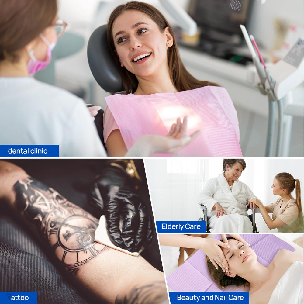 JMU bendable dental bibs easy to position without tearing