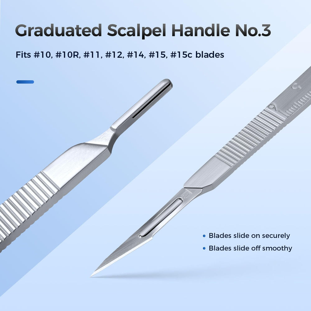 JMU Dermaplane Handle No.3 stainless steel construction for durability