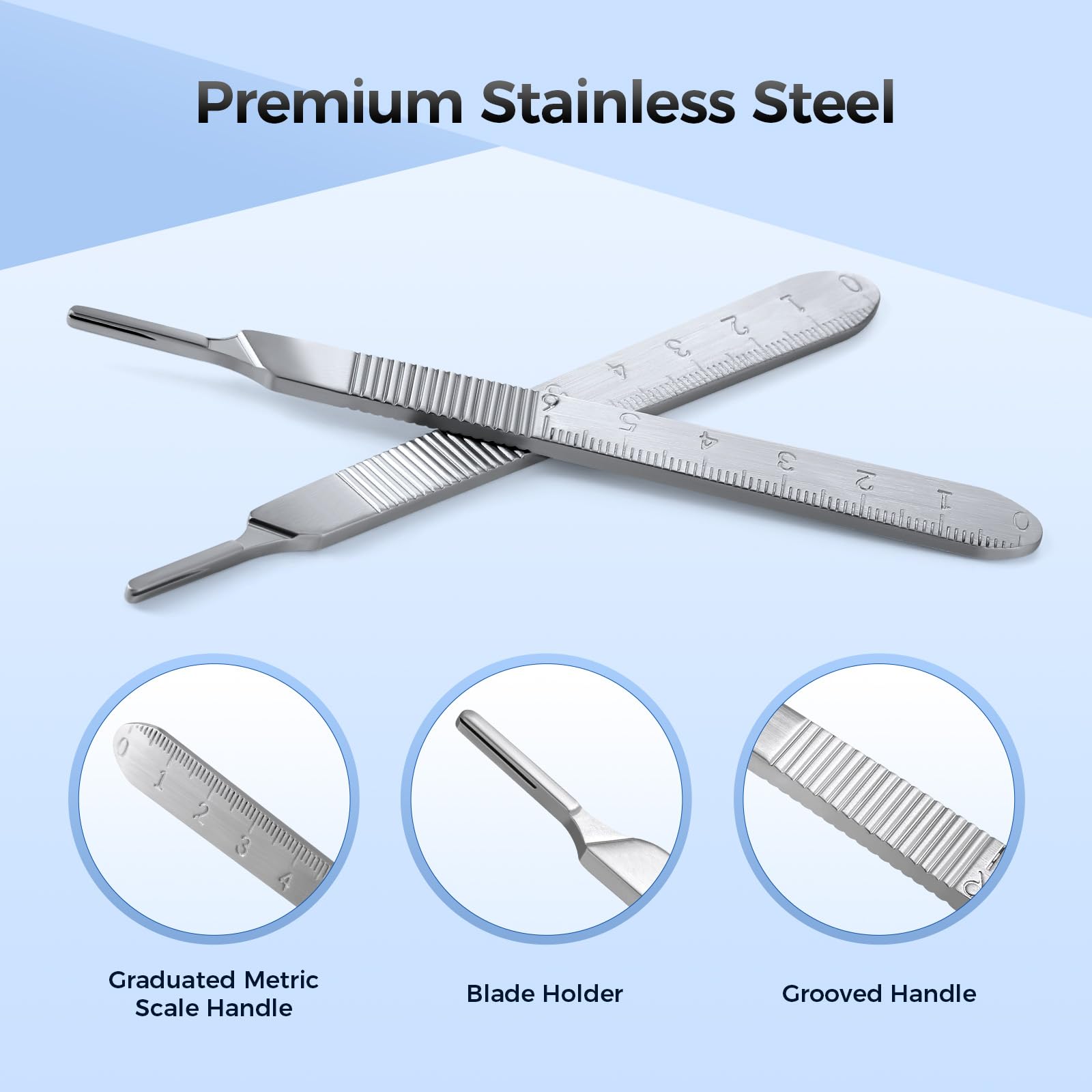JMU Dermaplane Handle No.3 textured grip for precise control