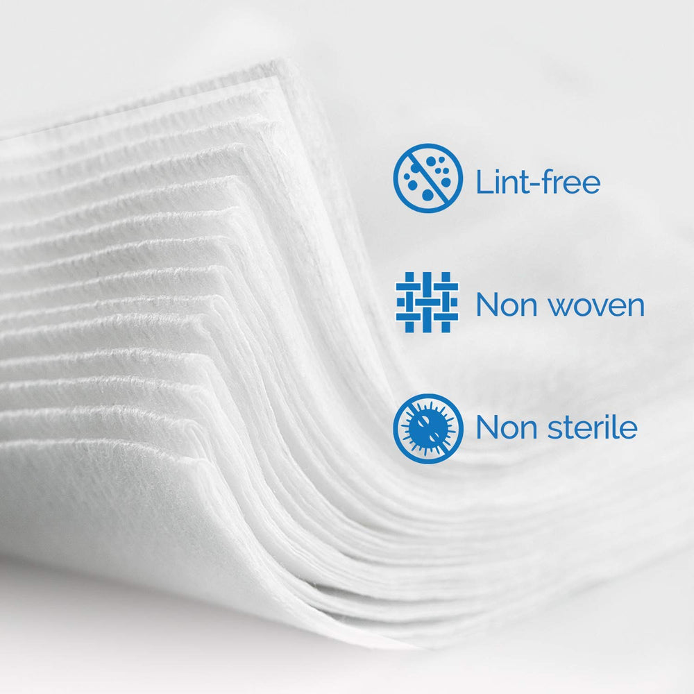 JMU gauze pads for facial care and exfoliation routines at home.