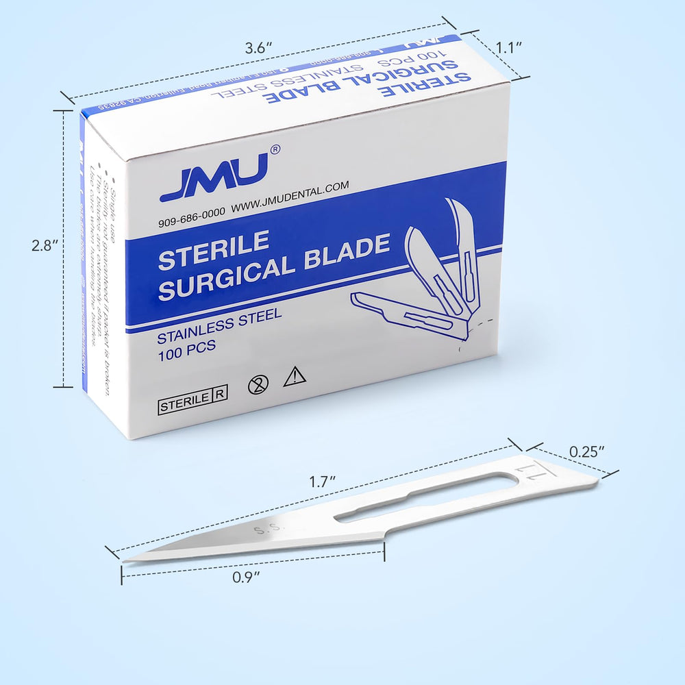 JMU 11 blade gamma sterilized packaging ensures cleanliness before use