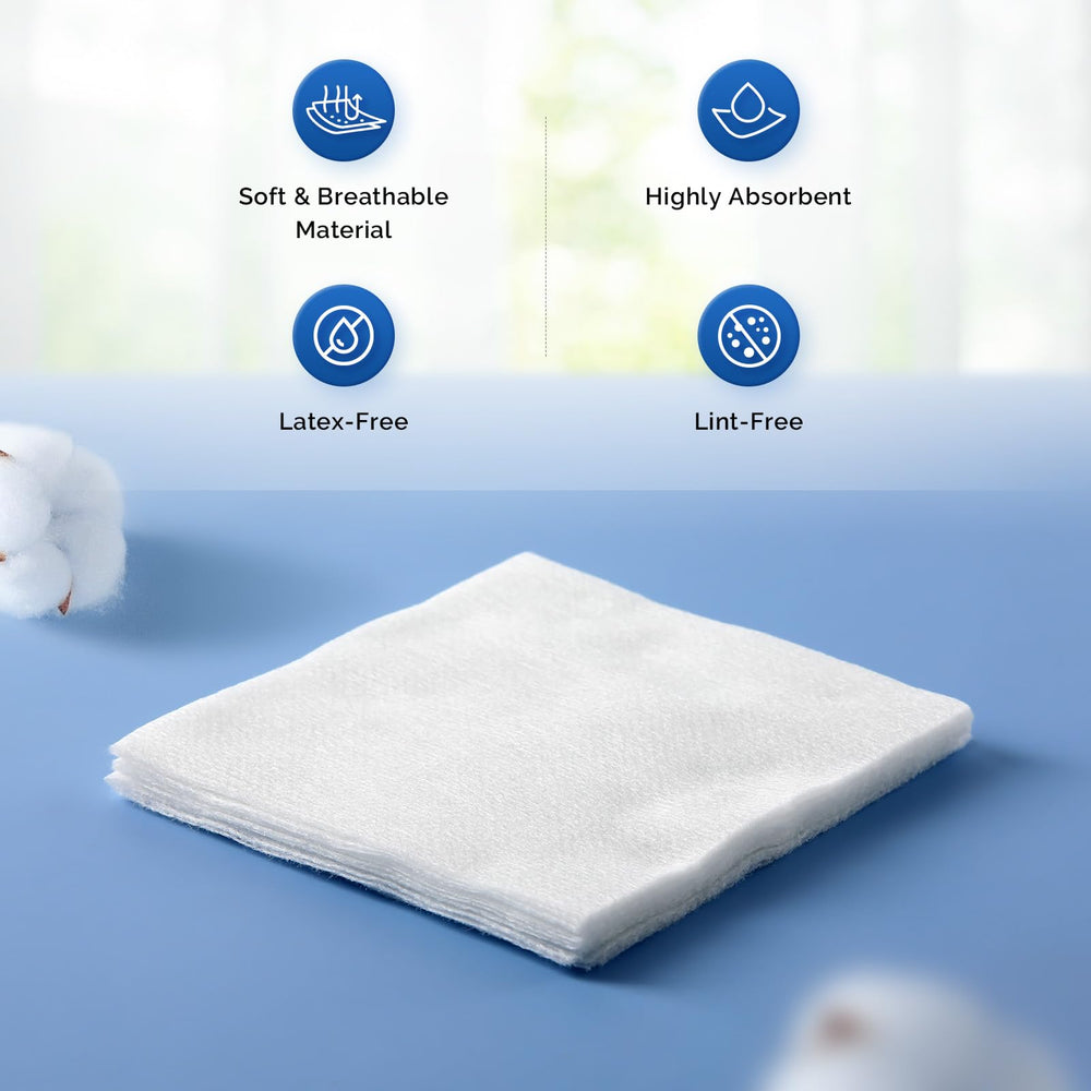 JMU sterile gauze pads 2x2 with 4-ply fibers for absorbent wound care