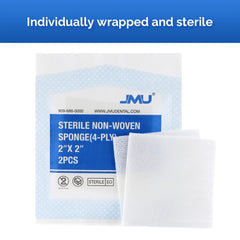 JMU sterile gauze pads 2x2 individually wrapped pads for on the go first aid