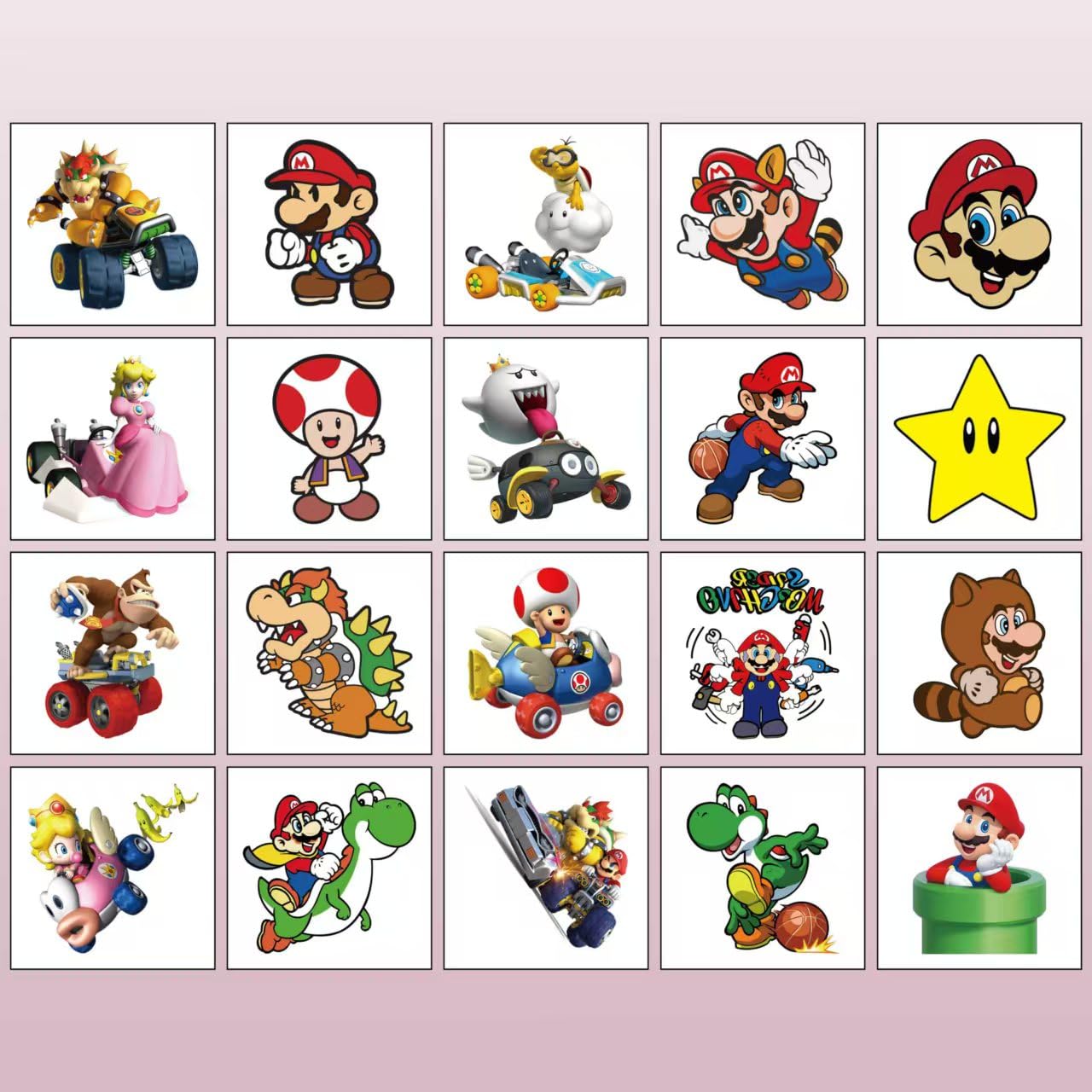 JMYUJX cartoon Mario tattoo on hand design, kid-friendly and long-lasting.