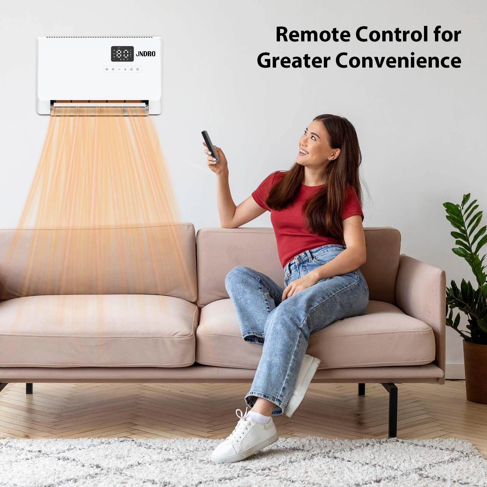 JNDRO wall heater with 24-hour timer supports tailored schedules