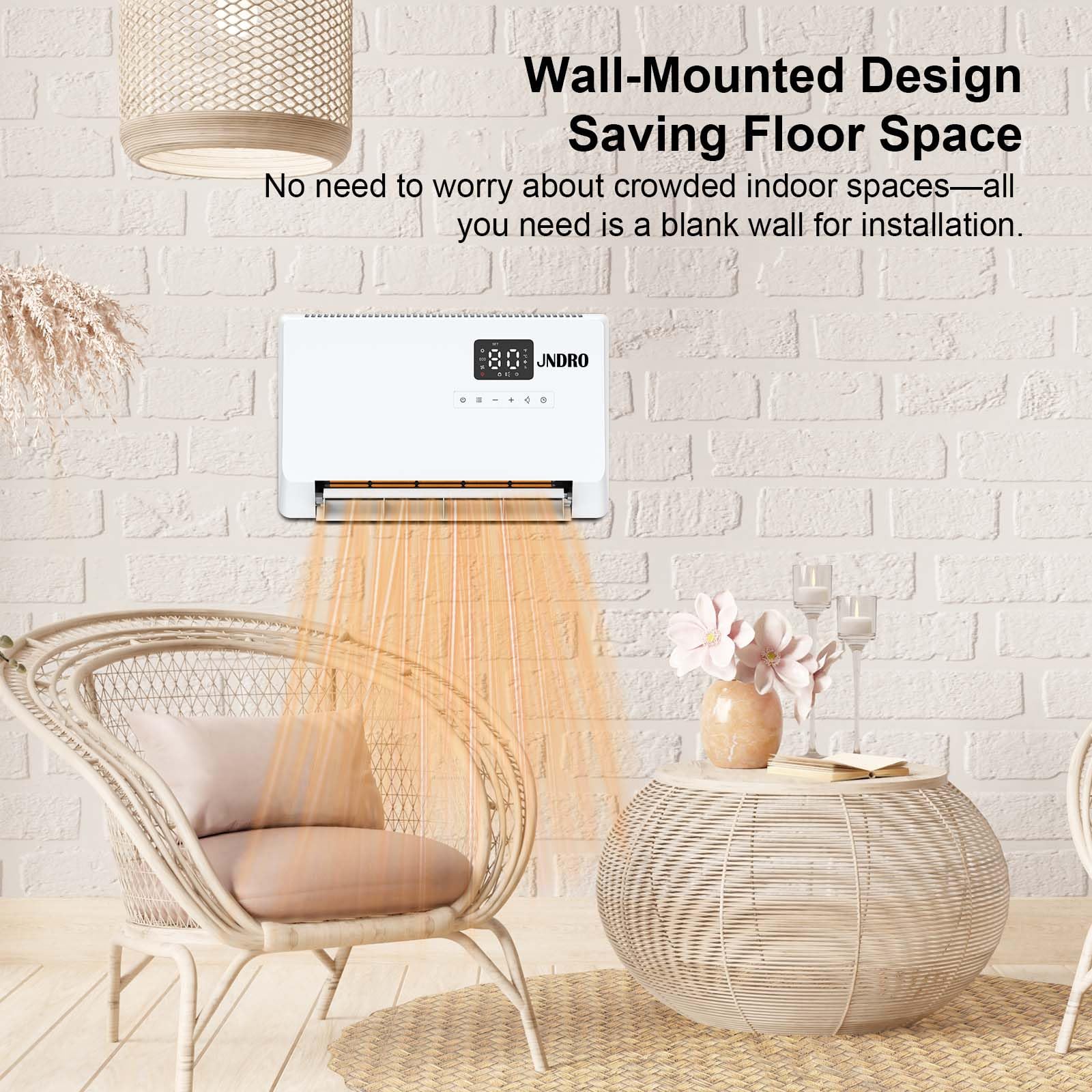 JNDRO heater with ECO thermostat balances comfort and energy usage in real rooms