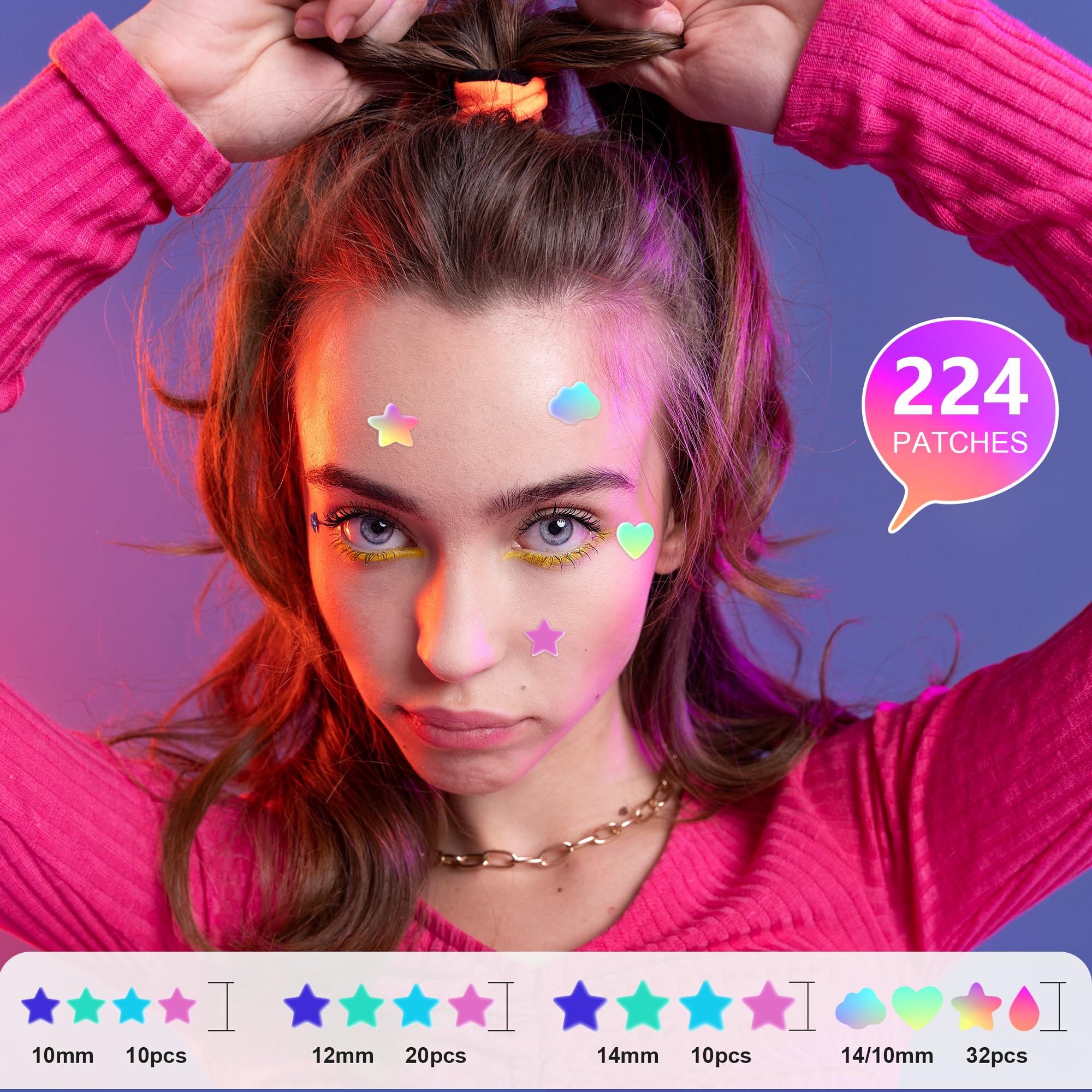 Jo Dominic Star green patch absorbs fluids while staying comfortable under makeup