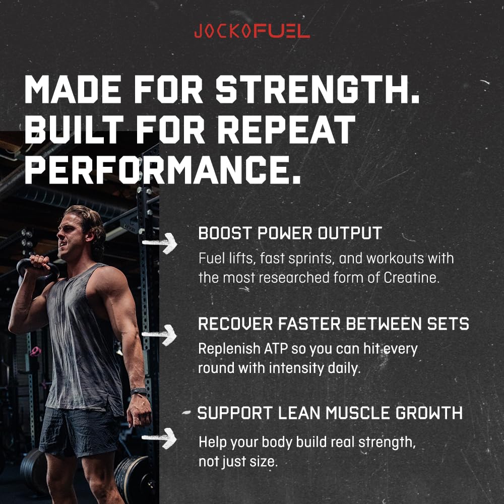 Jocko Fuel Creatine Stick Packs 150g with 30 servings clearly labeled