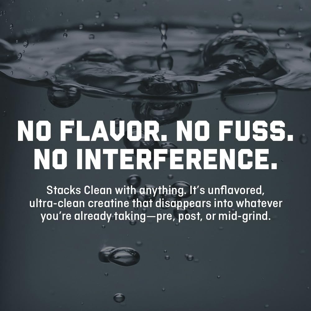 Jocko Fuel Creatine Stick Packs packaging closeup focusing on dosage information