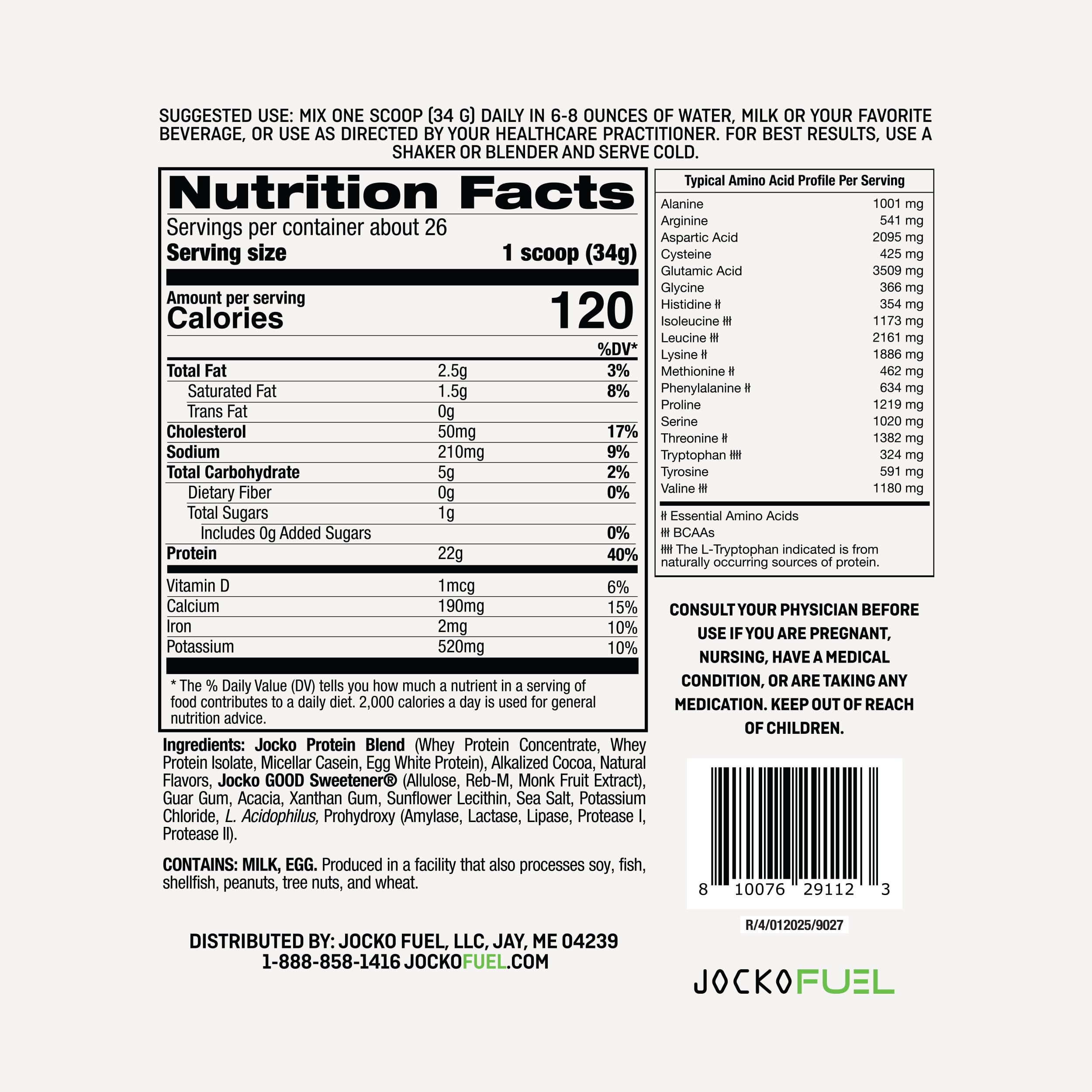 Jocko Fuel digestive enzymes label—supports smoother digestion with protein.
