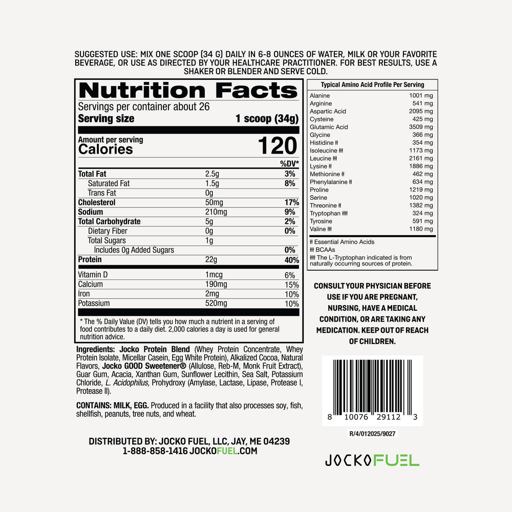 Jocko Fuel digestive enzymes label—supports smoother digestion with protein.