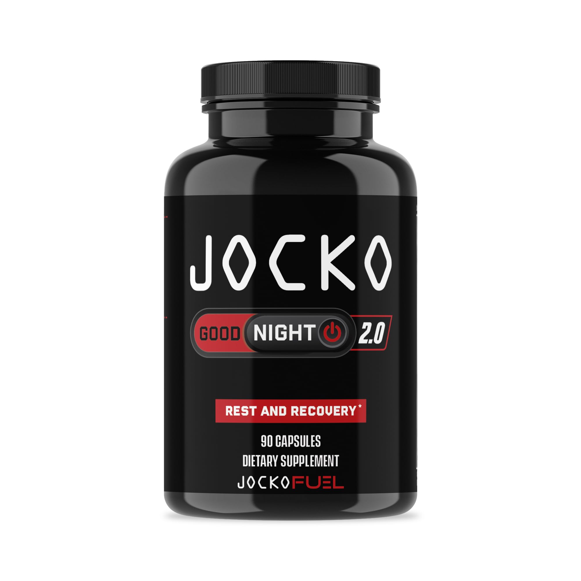 Jocko Fuel Good Night Sleep Aid bottle with 90 capsules for restful nights.