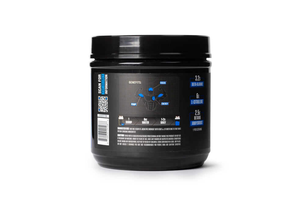 Gym scene featuring Jocko Fuel pre-workout for high-intensity session.