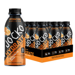 Jocko Fuel Hydrate Island Orange bottle for workouts with refreshing electrolytes