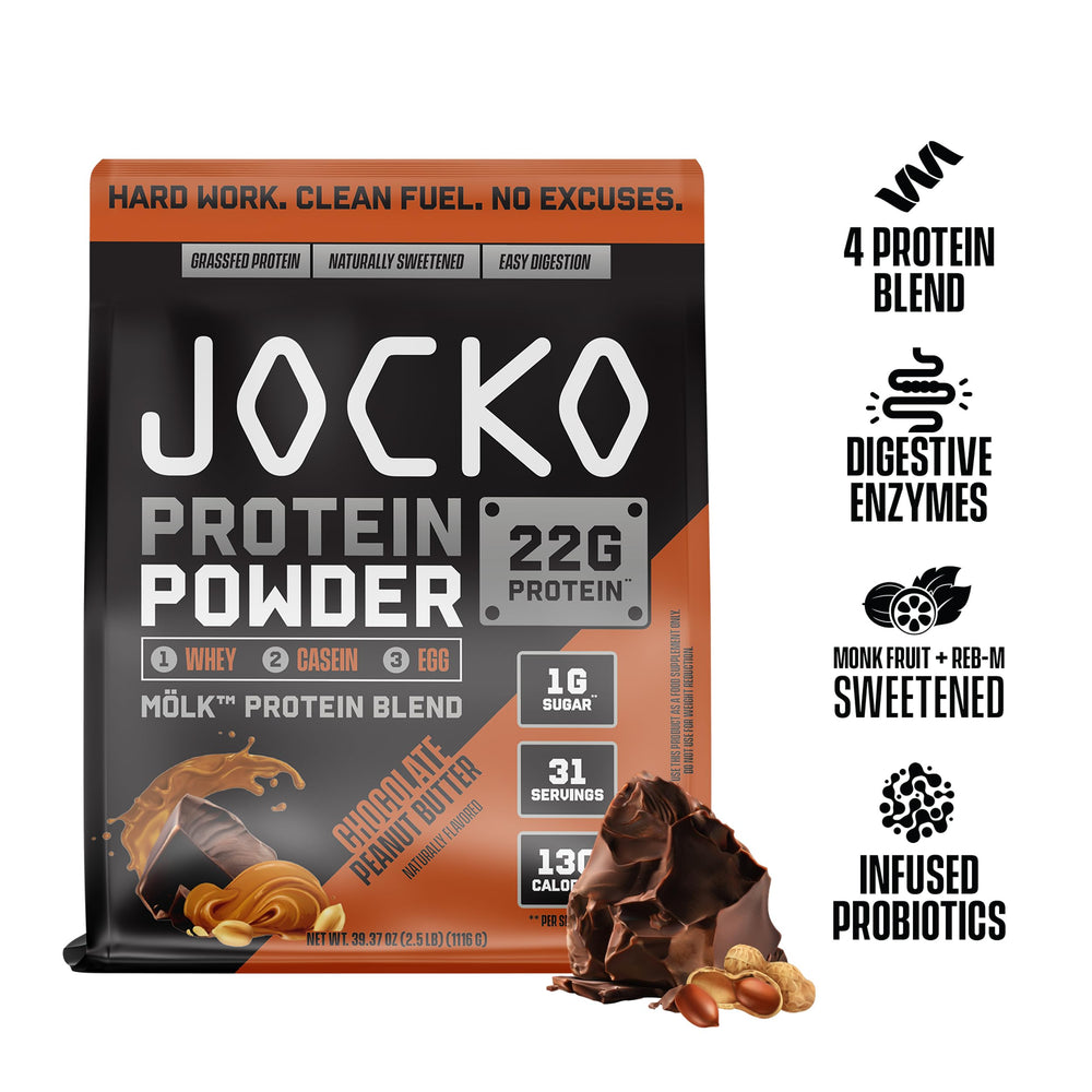 Scoop of Jocko Mölk demonstrates easy mixing for a smooth shake.
