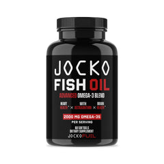 Jocko Fuel Omega-3 2000mg bottle shown for heart and brain support