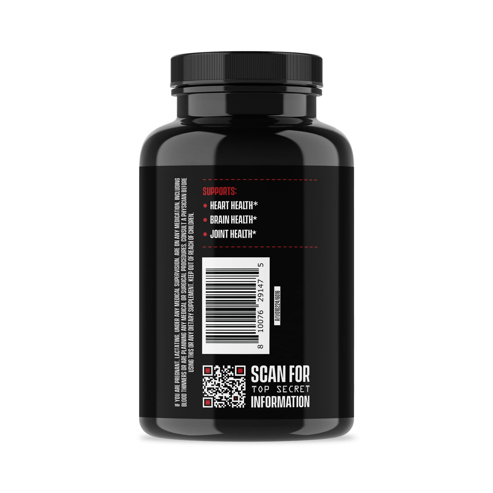 Jocko Fuel Omega-3 bottle on table beside athletic gear