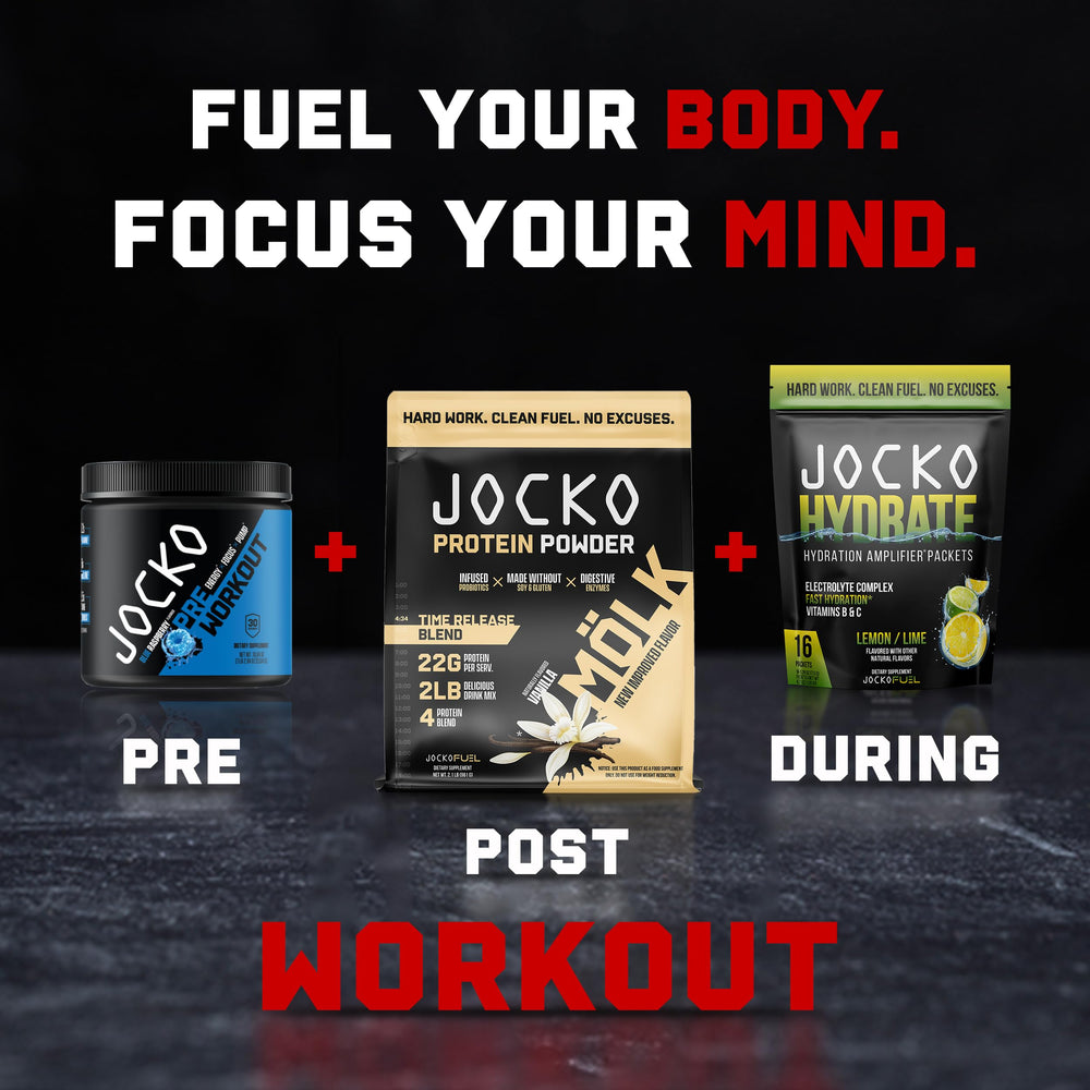 Jocko Fuel pre-workout in action during training for sustained energy.