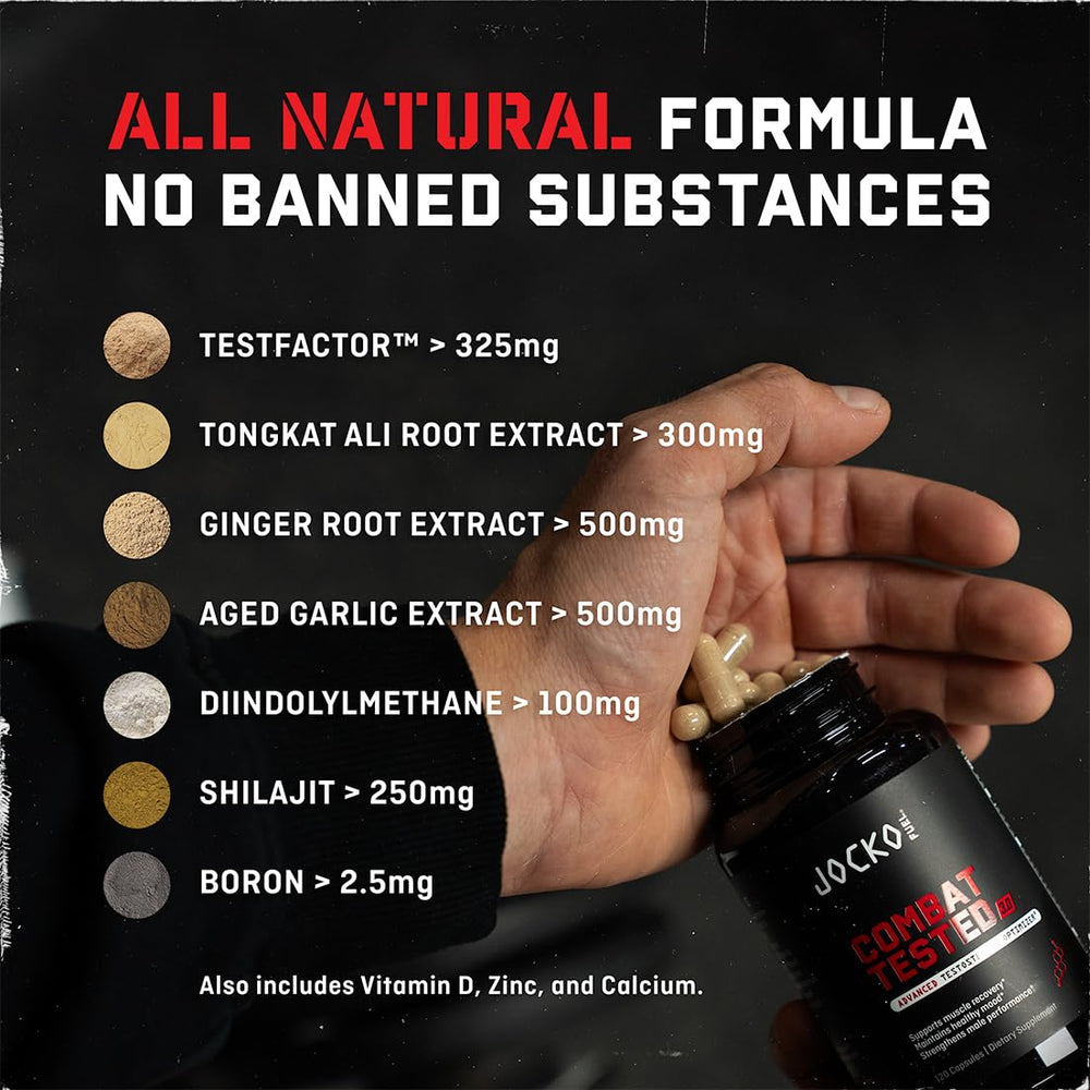 Jocko Fuel Test Booster ginger root ingredient suggesting natural energy support