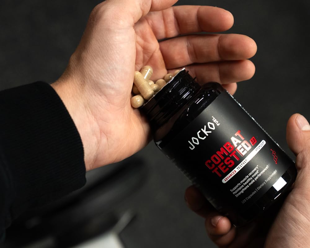 Jocko Fuel Test Booster ingredient panel listing vitamins, minerals, herbs