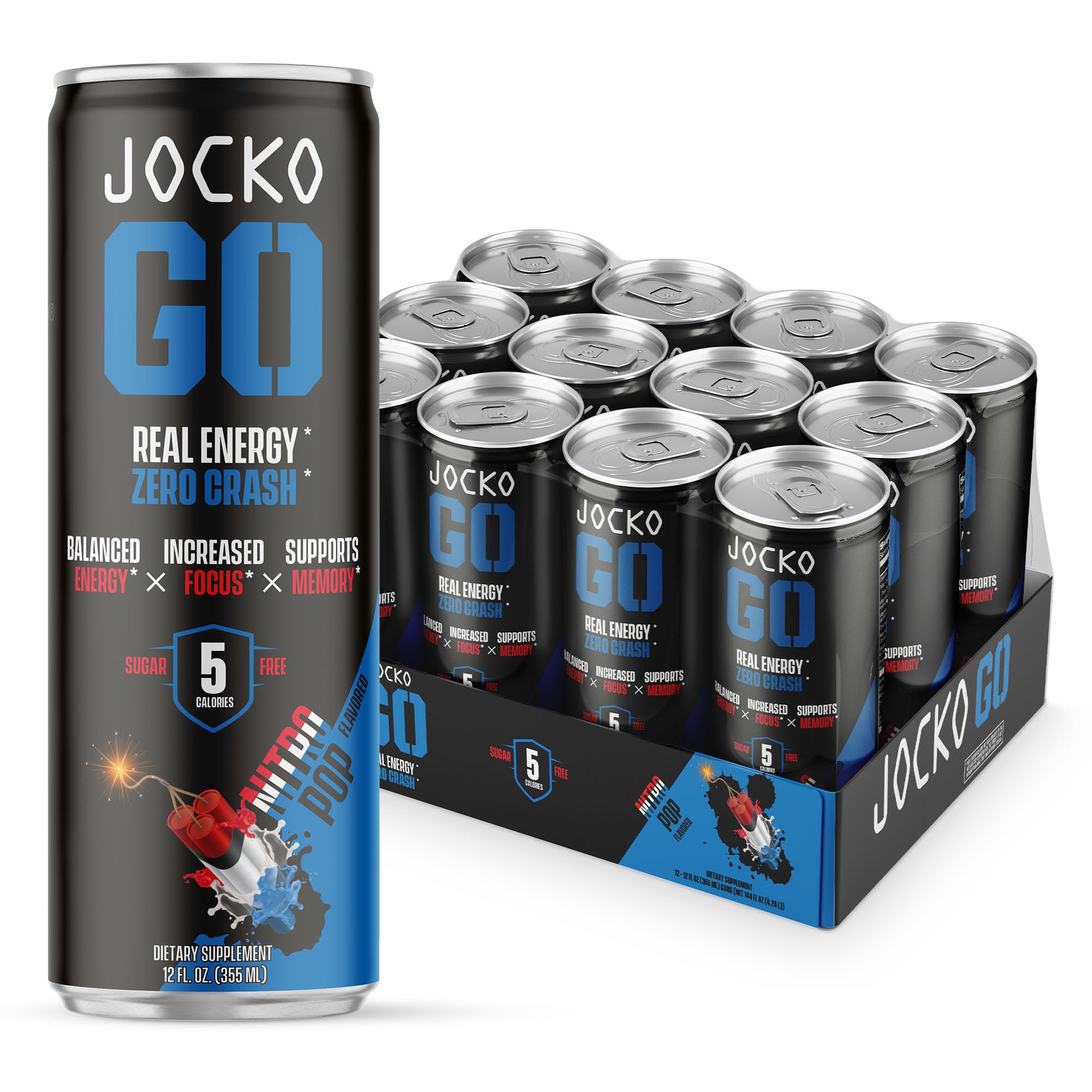 Jocko GO Nitro Pop can delivering a sharp energy boost for focused work