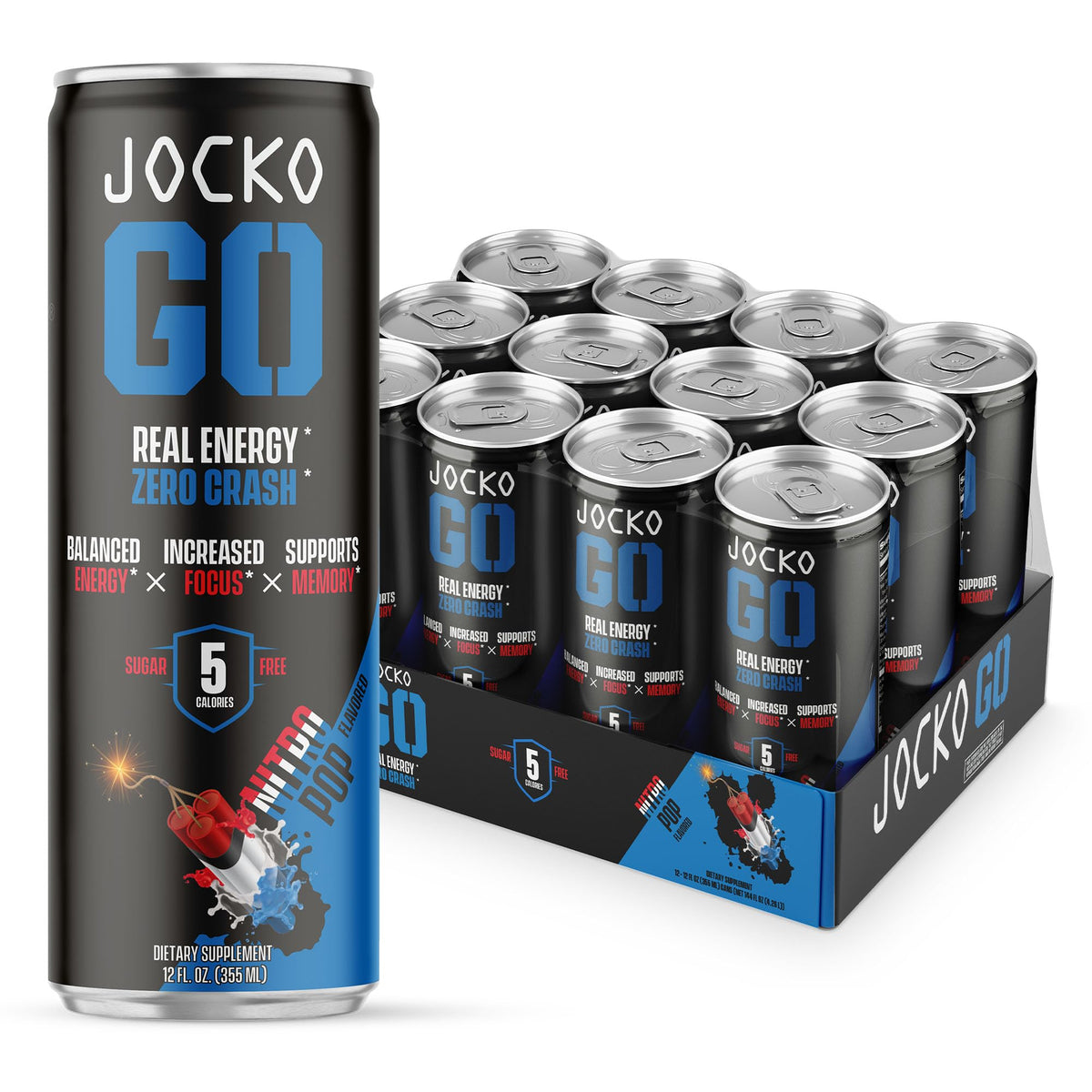 Jocko GO Nitro Pop can delivering a sharp energy boost for focused work