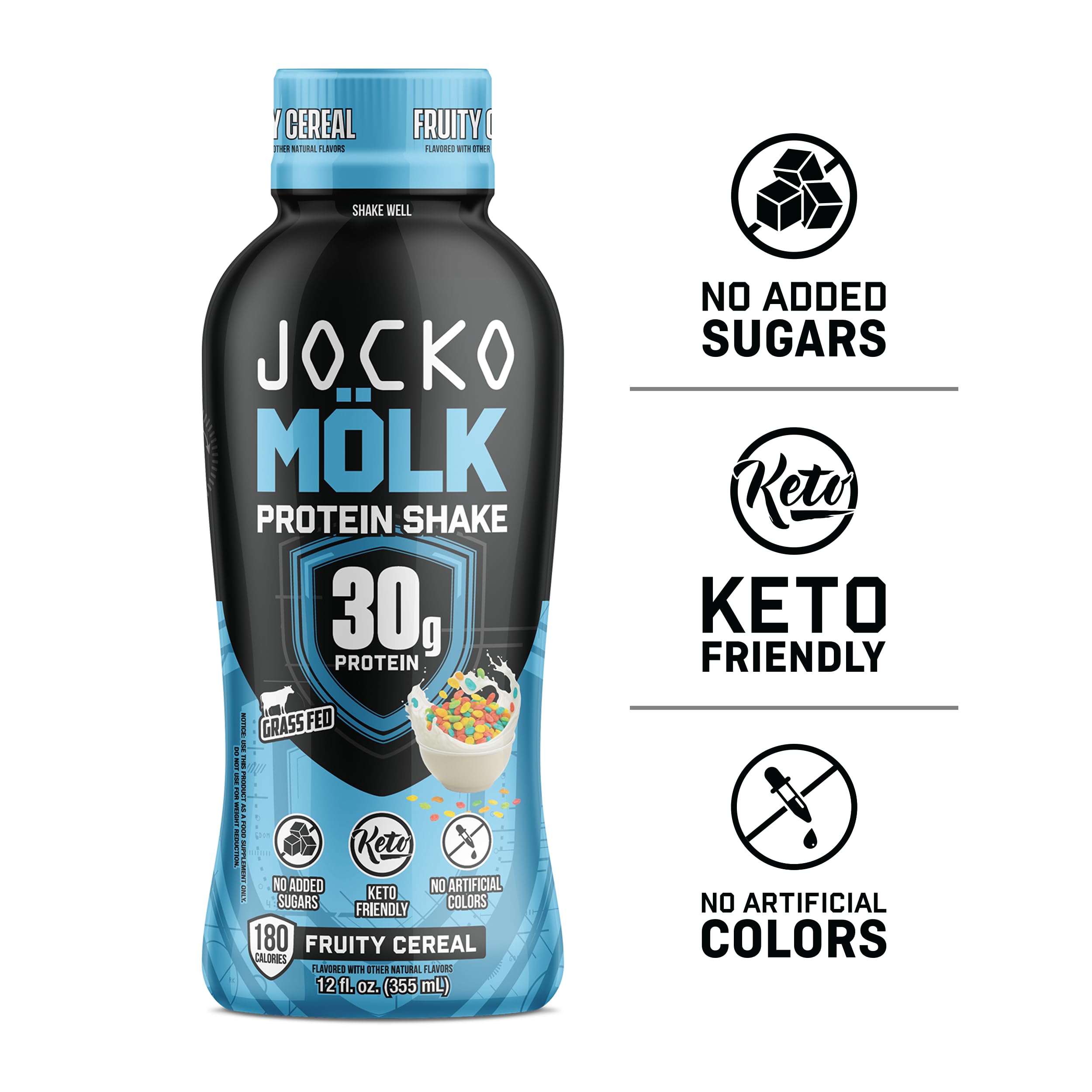 Jocko Mölk nutrition panel highlights 30g grass-fed protein per serving