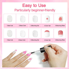 JODSONE Blooming Gel application swatch demonstrating easy gradient effects.
