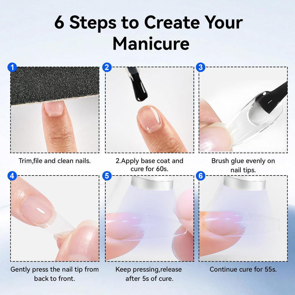 JODSONE clear nail tips for press-on nails and decorations