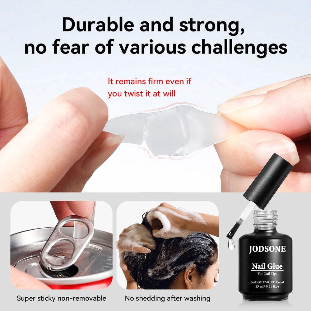 JODSONE long-lasting adhesion up to 28 days on nail tips