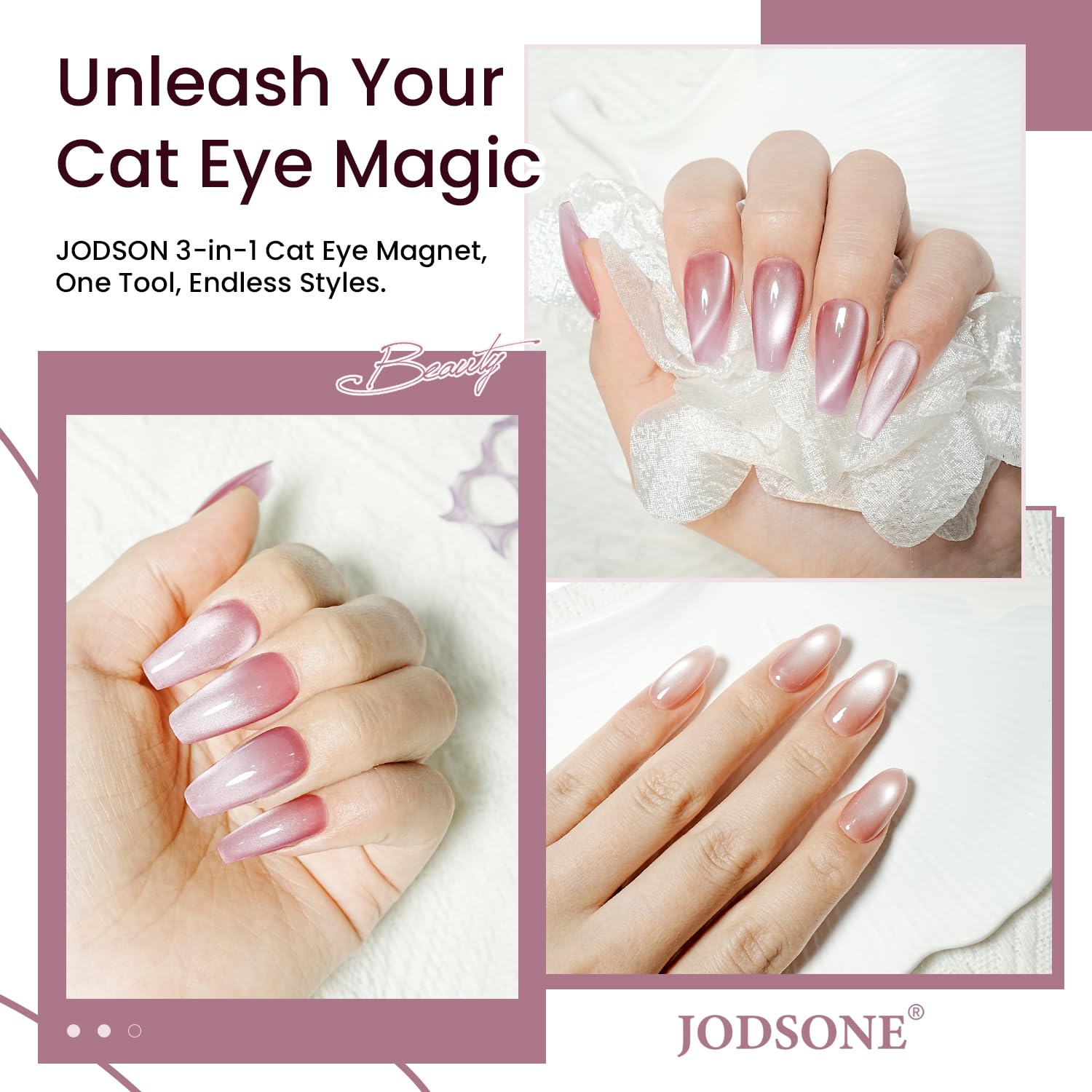 Magnet-only JODSONE tool ideal for salon-quality at-home cat-eye nails.