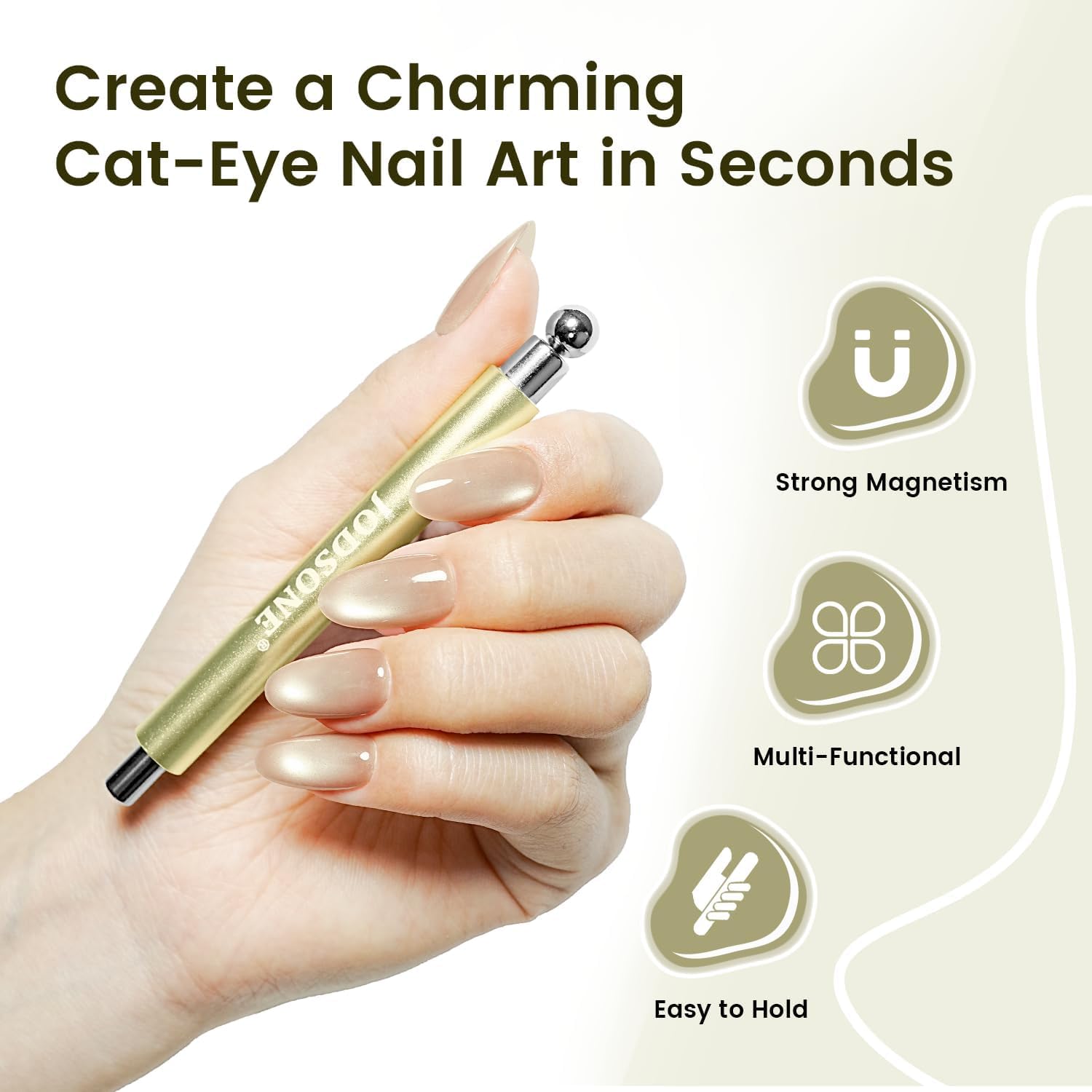 JODSONE tip: keep 2-3mm distance from nail surface for best results.