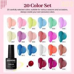 JODSONE gel color bottles in multiple shades for versatile nail art