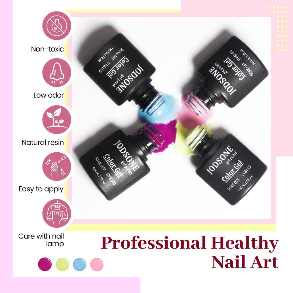 JODSONE top coat glossy bottle close-up delivers high-shine protection