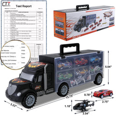 JODUDLR Carrier set lid open display reveals vehicles for quick play access
