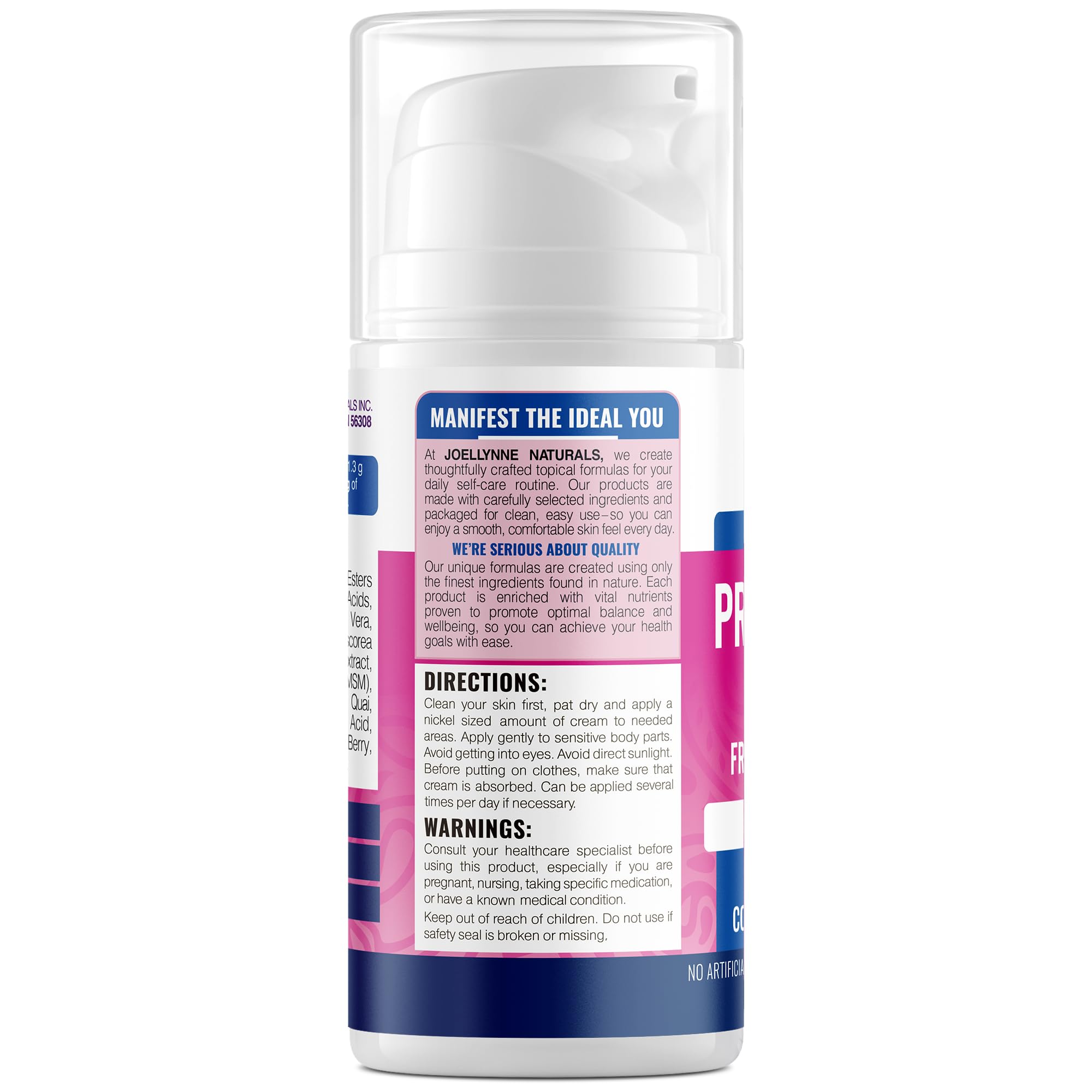 Joellyne Naturals herbal base texture close-up showing absorption