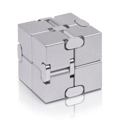 Joeyank Infinity Cube metal folding design offers durable tactile play.