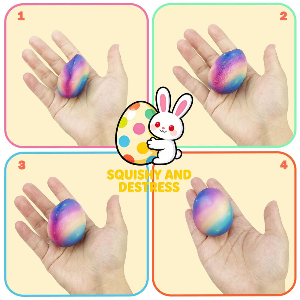 JoFAN Galaxy Easter egg slow rising toy in hand for stress-relief and calm moments.