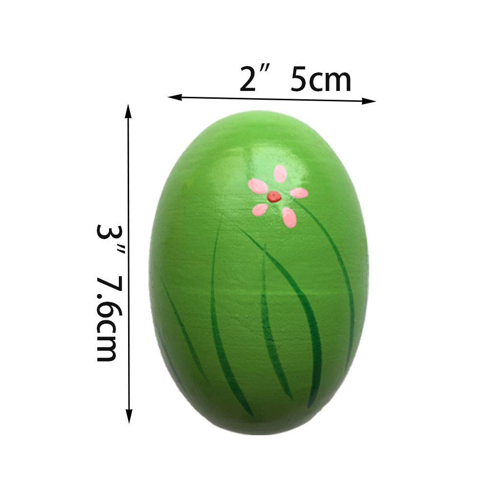 JoFAN six-pack wooden eggs feature non-toxic paint for safe, creative play.