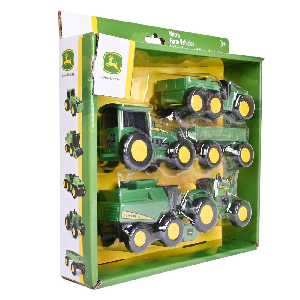John Deere vintage tractor micro vehicle with nostalgic styling for imaginative farming.