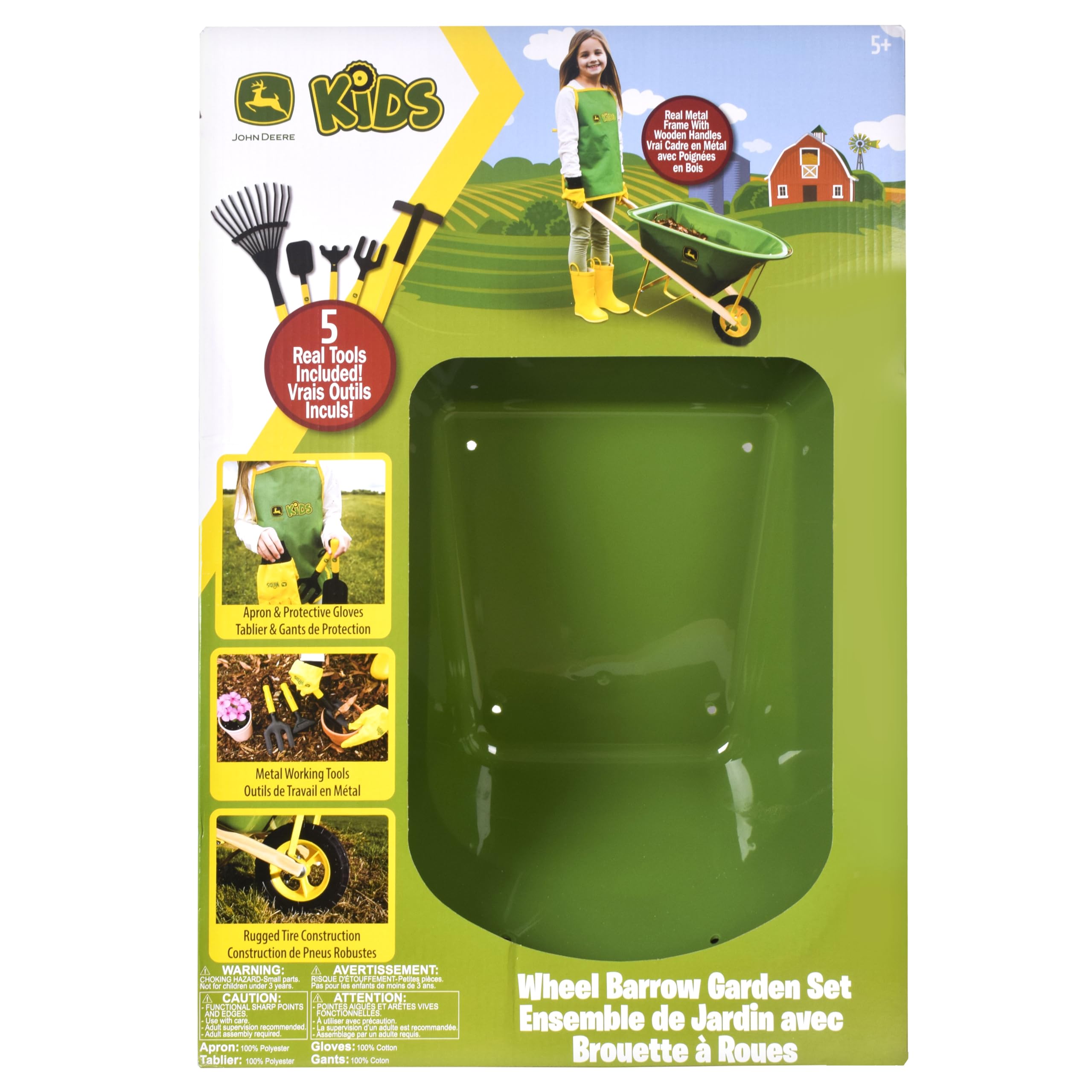 John Deere Deluxe gardening gloves provide safe, tactile pretend play.